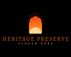 Indian Traditional Archway logo design