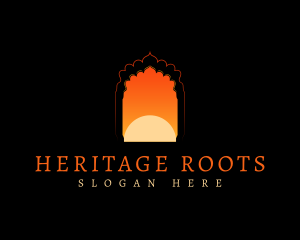 Indian Traditional Archway logo design