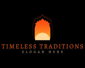 Indian Traditional Archway logo design