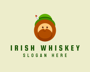 Irish Leprechaun Head logo