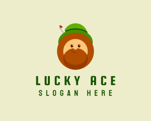 Irish Leprechaun Head logo design