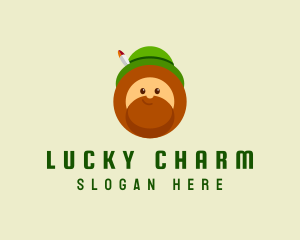 Irish Leprechaun Head logo design