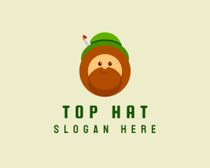 Irish Leprechaun Head logo design