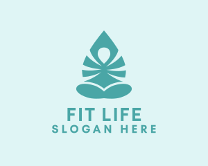 Organic Yoga Leaf Logo