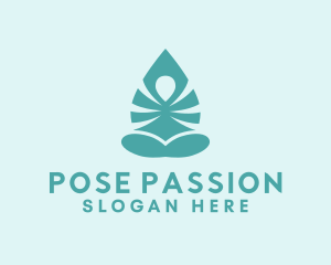 Organic Yoga Leaf logo design