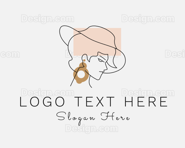 Woman Hat Jewelry Logo