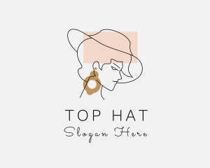 Woman Hat Jewelry logo design