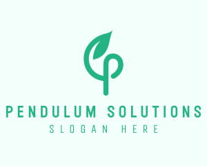 Green Vine Letter P  logo design