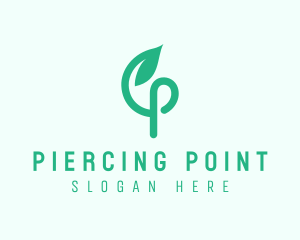 Green Vine Letter P  logo design