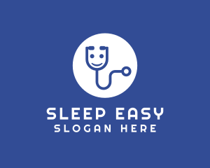 Happy Medical Stethoscope logo design