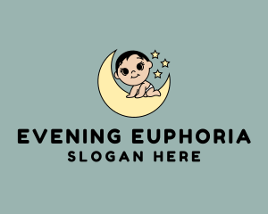 Cute Nighttime Baby logo design