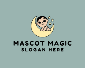 Cute Nighttime Baby logo design