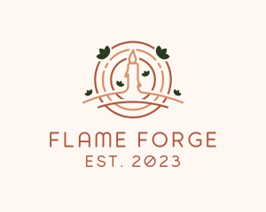 Flower Nature Candle logo design