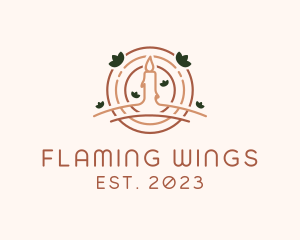 Flower Nature Candle logo design