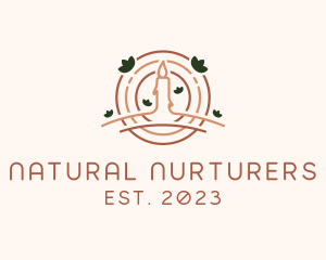 Flower Nature Candle logo design