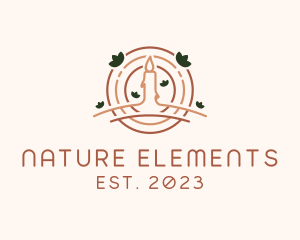 Flower Nature Candle logo design