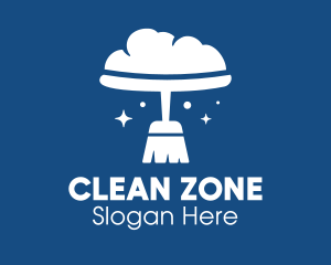 Cloud Broom Cleaning  logo design