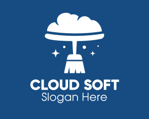 Cloud Broom Cleaning  logo design