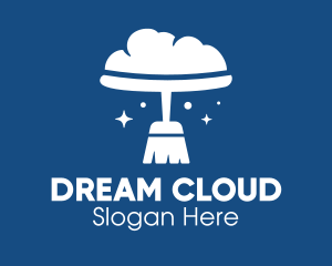 Cloud Broom Cleaning  logo design