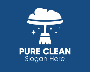 Cloud Broom Cleaning  logo design