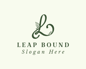 Organic Leaves Letter L logo design