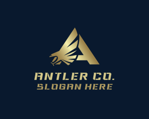 Eagle Aviation Letter A logo design