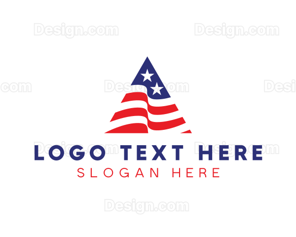 USA Flag Triangle Logo