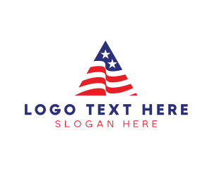 USA Flag Triangle logo