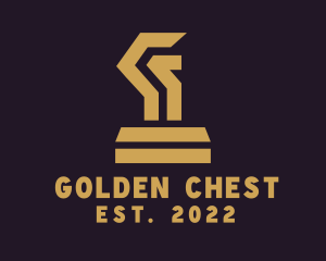 Gold Chess Piece  logo design