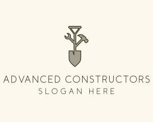 Garden Shovel Tools logo design