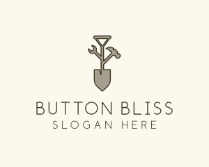 Garden Shovel Tools logo design