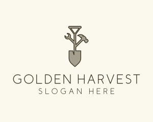 Garden Shovel Tools logo design