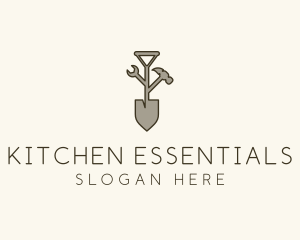 Garden Shovel Tools logo design