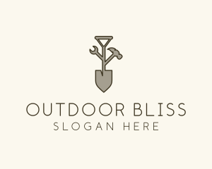 Garden Shovel Tools logo design