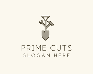 Garden Shovel Tools logo design