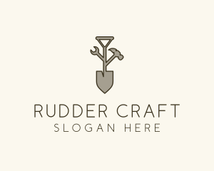 Garden Shovel Tools logo design