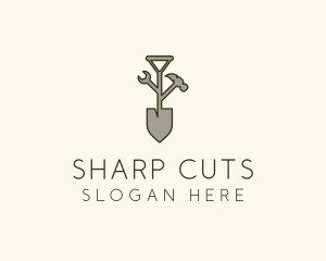 Garden Shovel Tools logo design