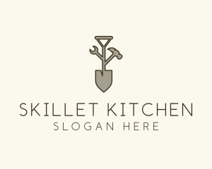 Garden Shovel Tools logo design