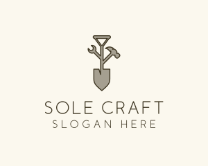 Garden Shovel Tools logo design