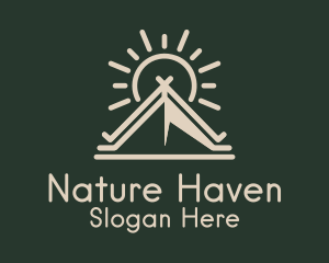 Sun Tent Campsite  logo design