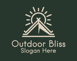 Sun Tent Campsite  logo design