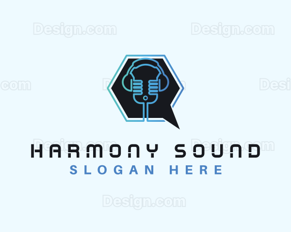 Microphone Streaming Headphones Logo