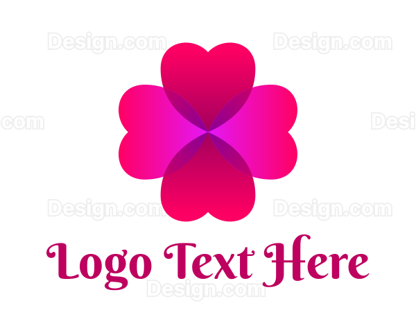 Pink Love Clover Logo