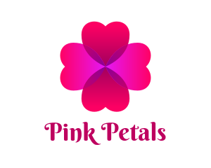 Pink Love Clover logo design