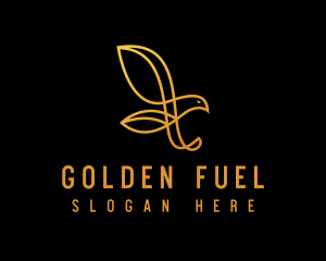 Golden Flying Falcon logo design