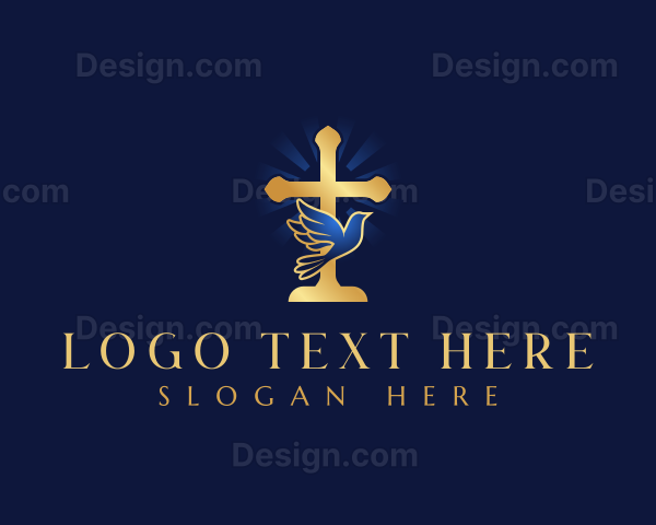 Spiritual Dove Cross Logo