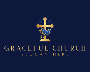 Spiritual Dove Cross Logo