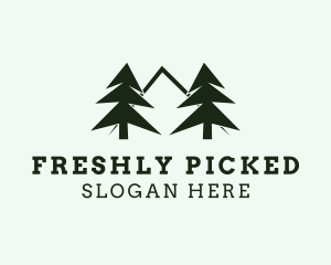 Pine Tree Mountain Nature logo design