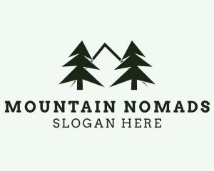 Pine Tree Mountain Nature logo design