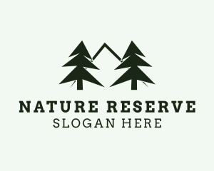 Pine Tree Mountain Nature logo design